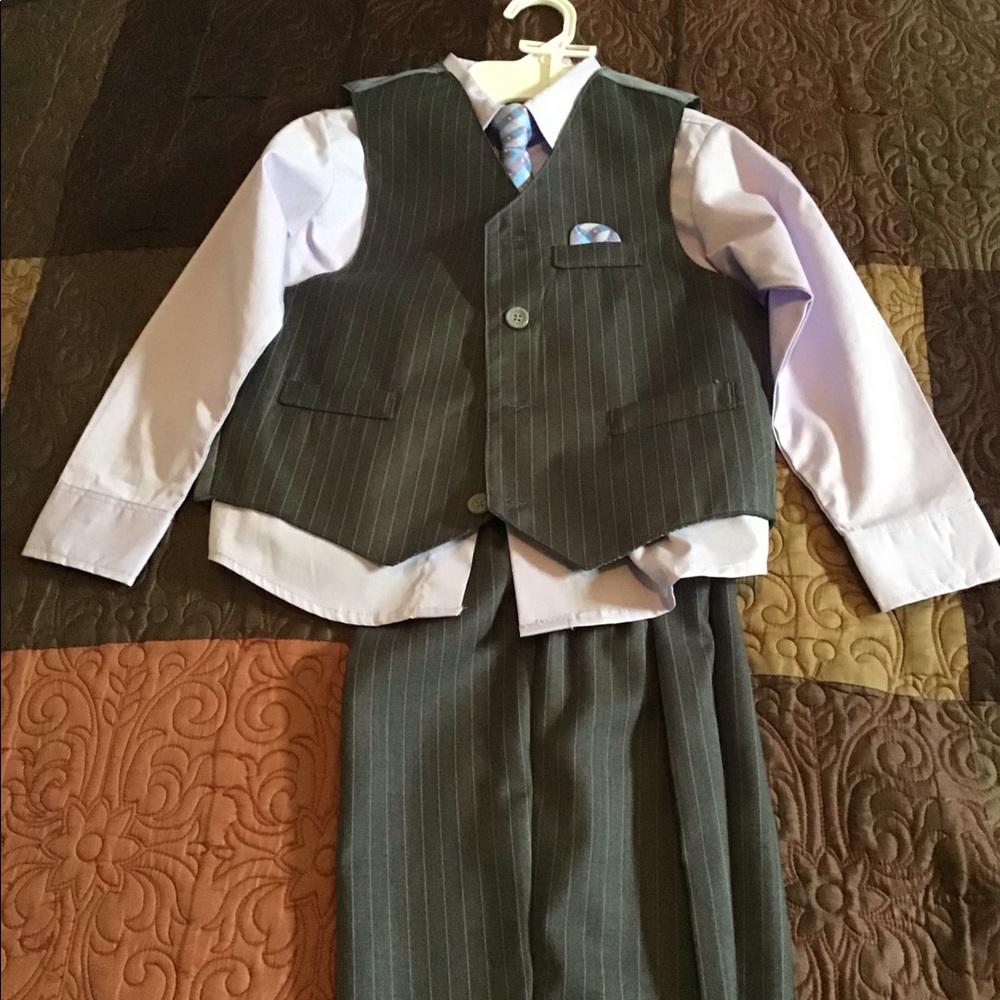 Dress pants with vest/shirt/tie